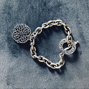 Charm bracelet, silver plated